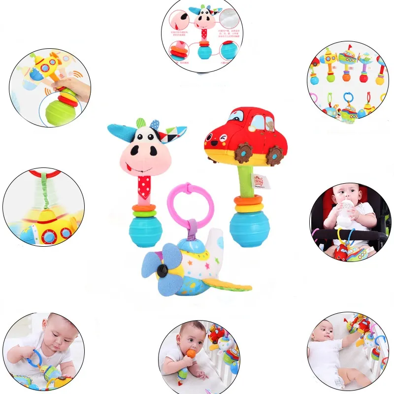 0-1 Year Old Baby Toys Baby Comfort Educational Rattle Bed Bell