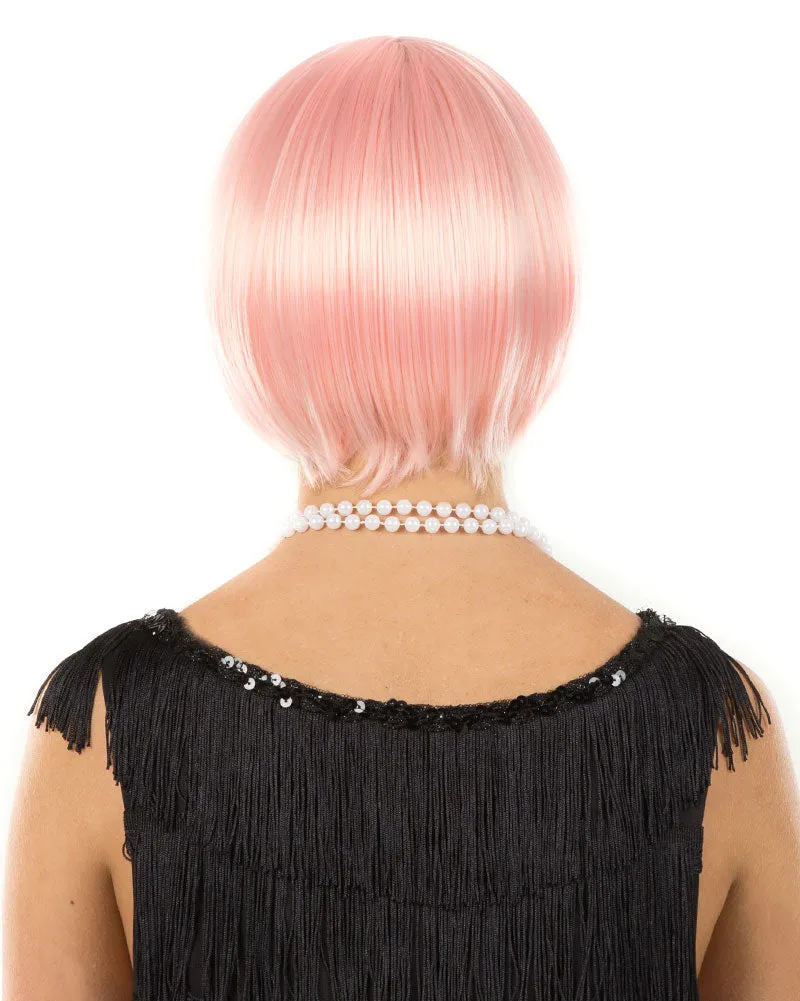 1920s Flapper Deluxe Pastel Pink Bob Wig