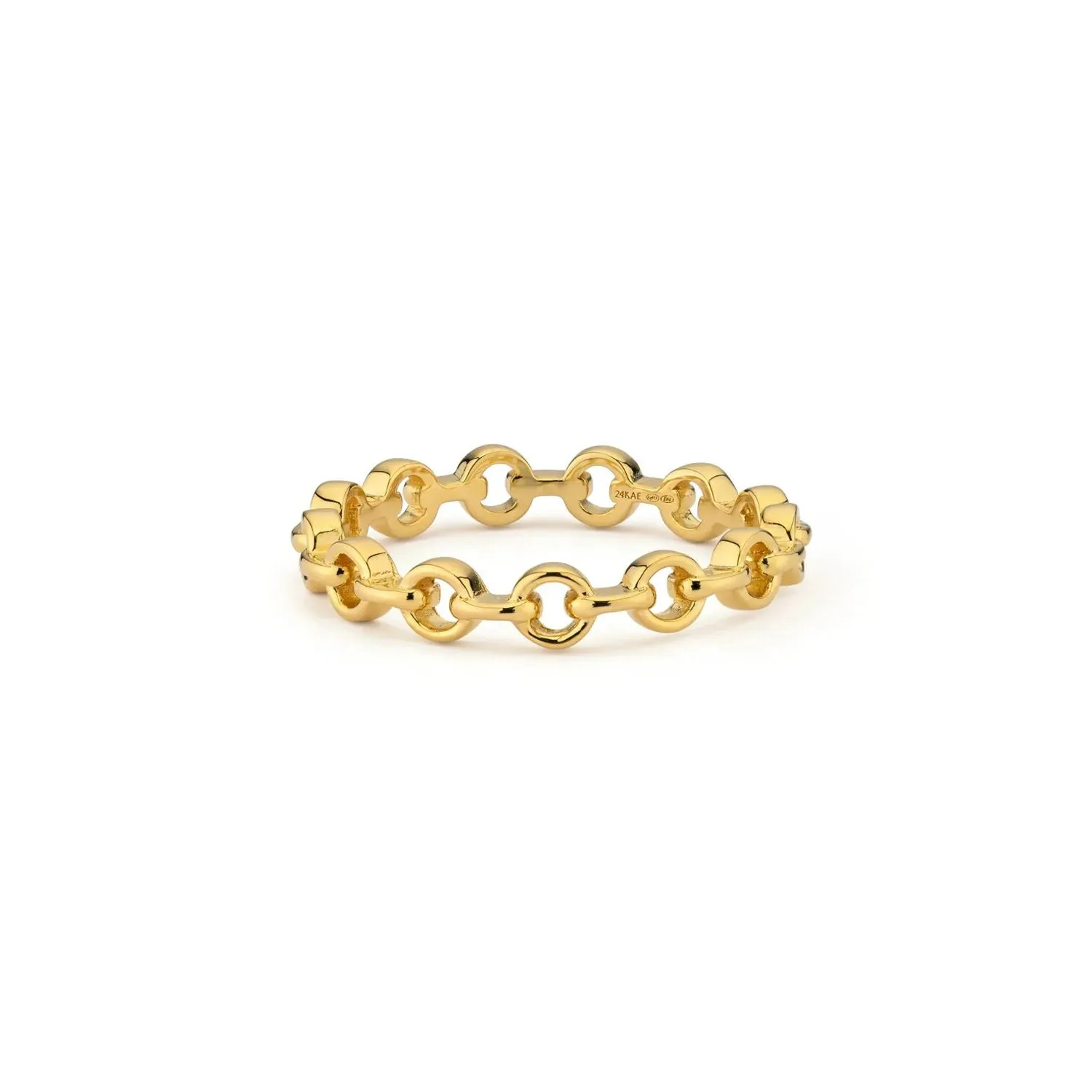 24Kae Link Structure Ring, Gold