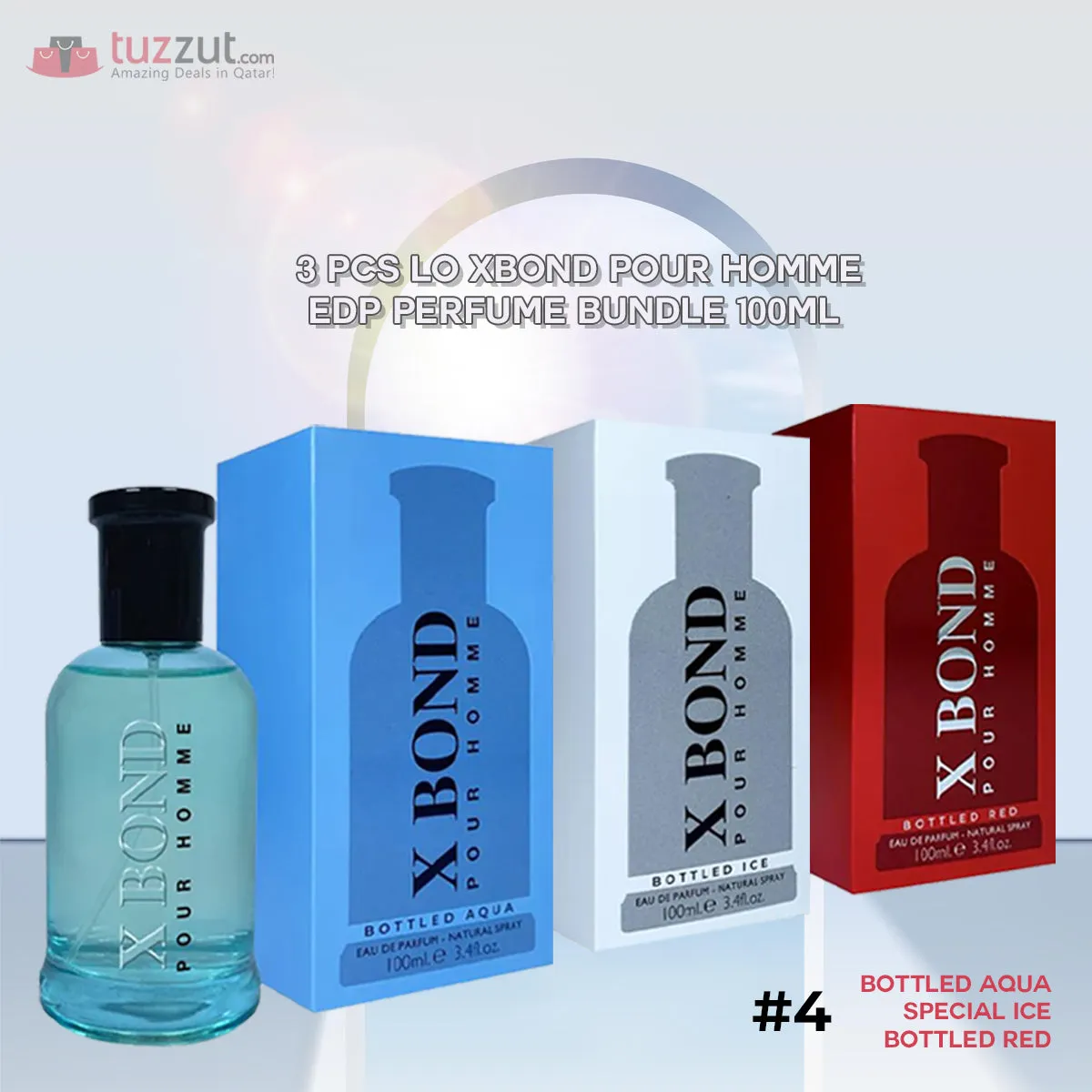 3 Pcs Louis Olivier XBond Pour Homme EDP Perfume Bundle 100ml