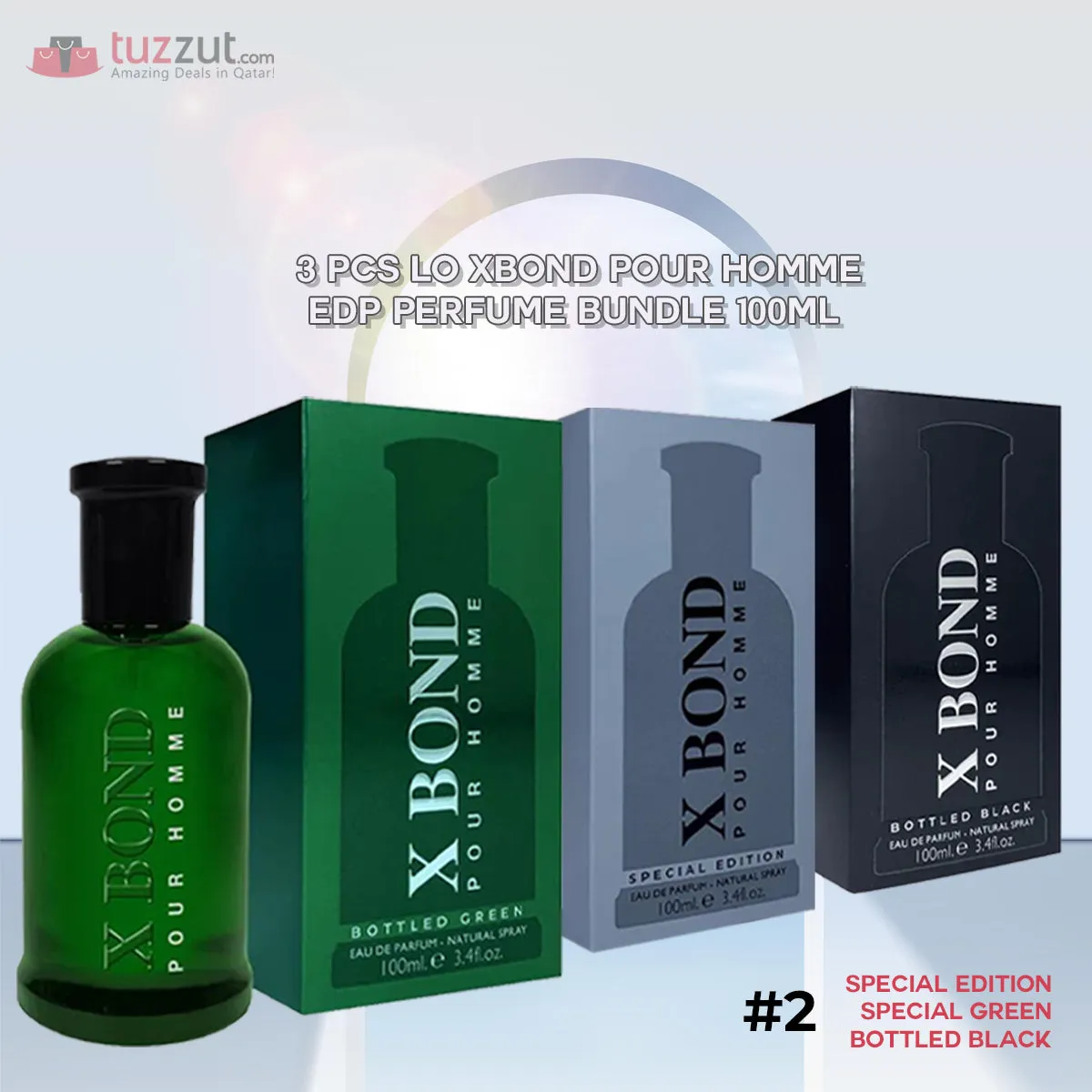 3 Pcs Louis Olivier XBond Pour Homme EDP Perfume Bundle 100ml