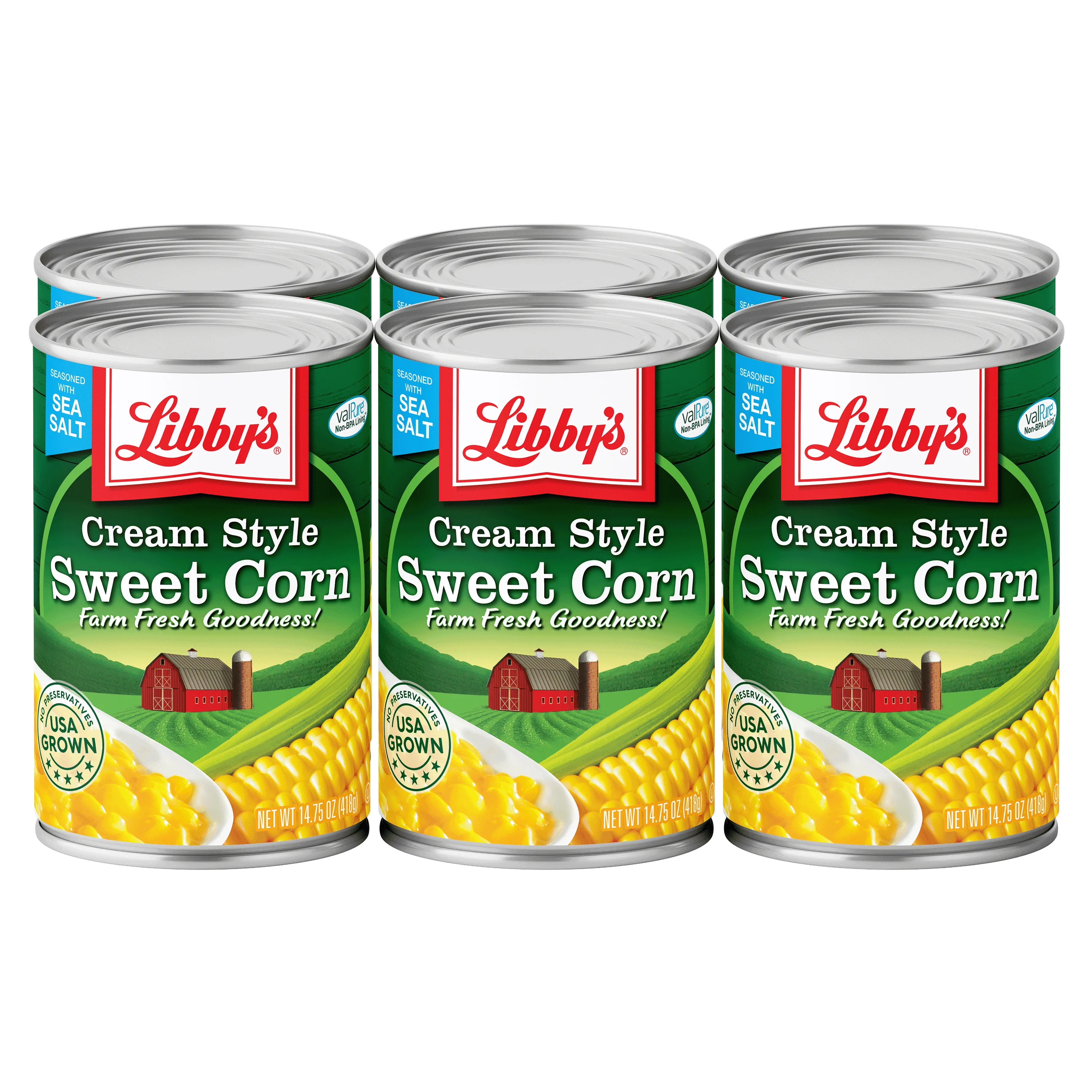 (6 Cans) Libby's Cream Style Corn, 14.75 oz