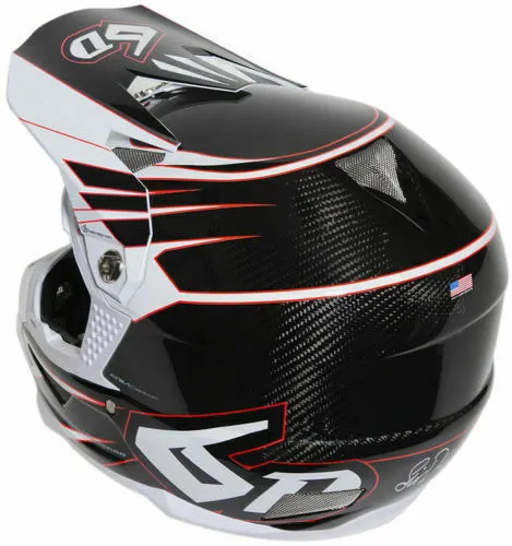 6D ATB-1 Attack Full Face Enduro / Down Hill Helmet – Large – Black & White