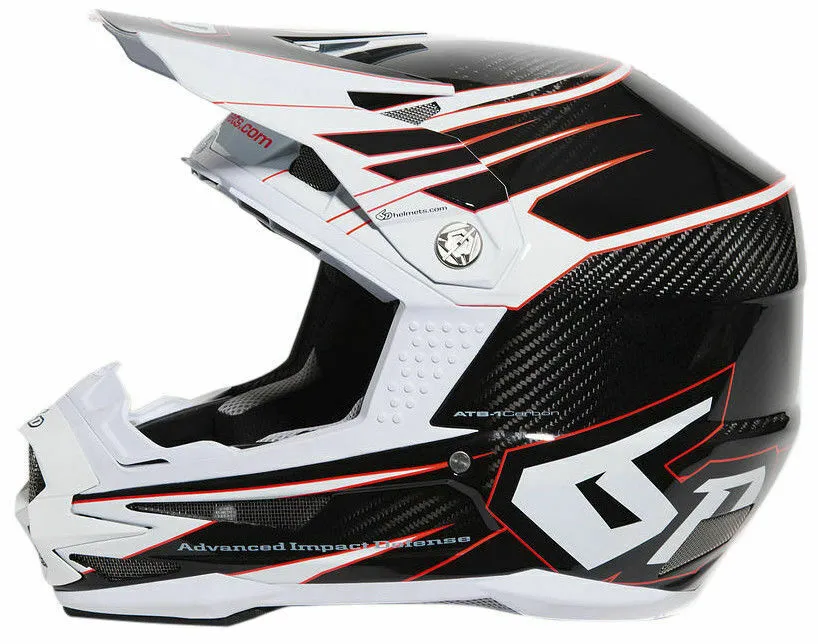 6D ATB-1 Attack Full Face Enduro / Down Hill Helmet – Large – Black & White