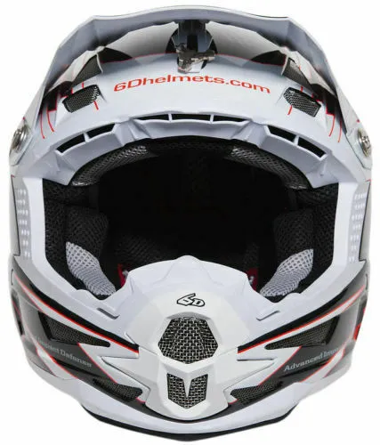 6D ATB-1 Attack Full Face Enduro / Down Hill Helmet – Large – Black & White