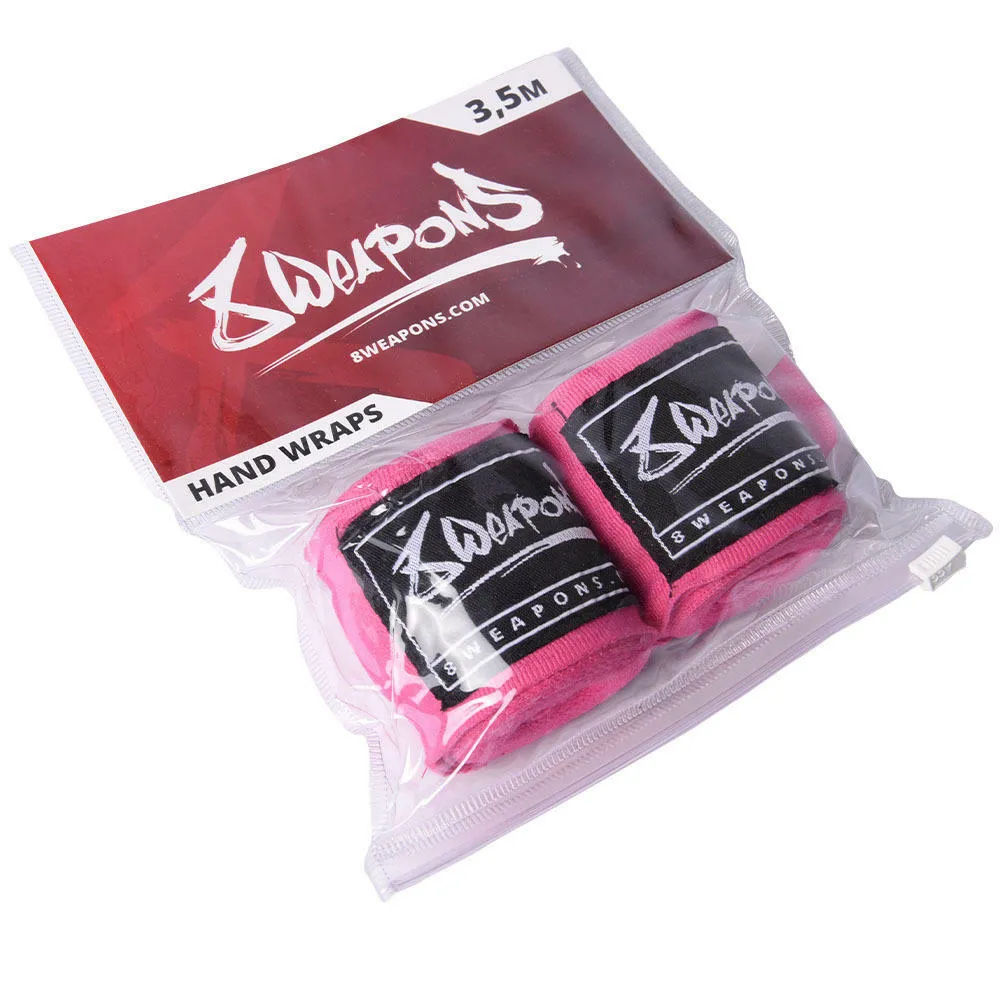 8 Weapons 3.5m Hand Wraps Pink