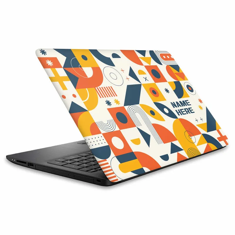 Abstract Column Custom Name Laptop Skin