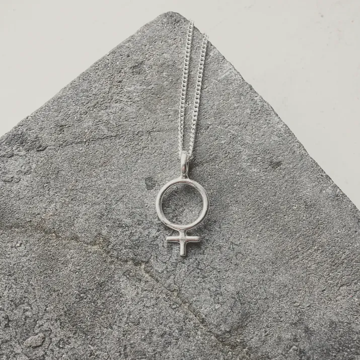 Ada Feminist Necklace Silver