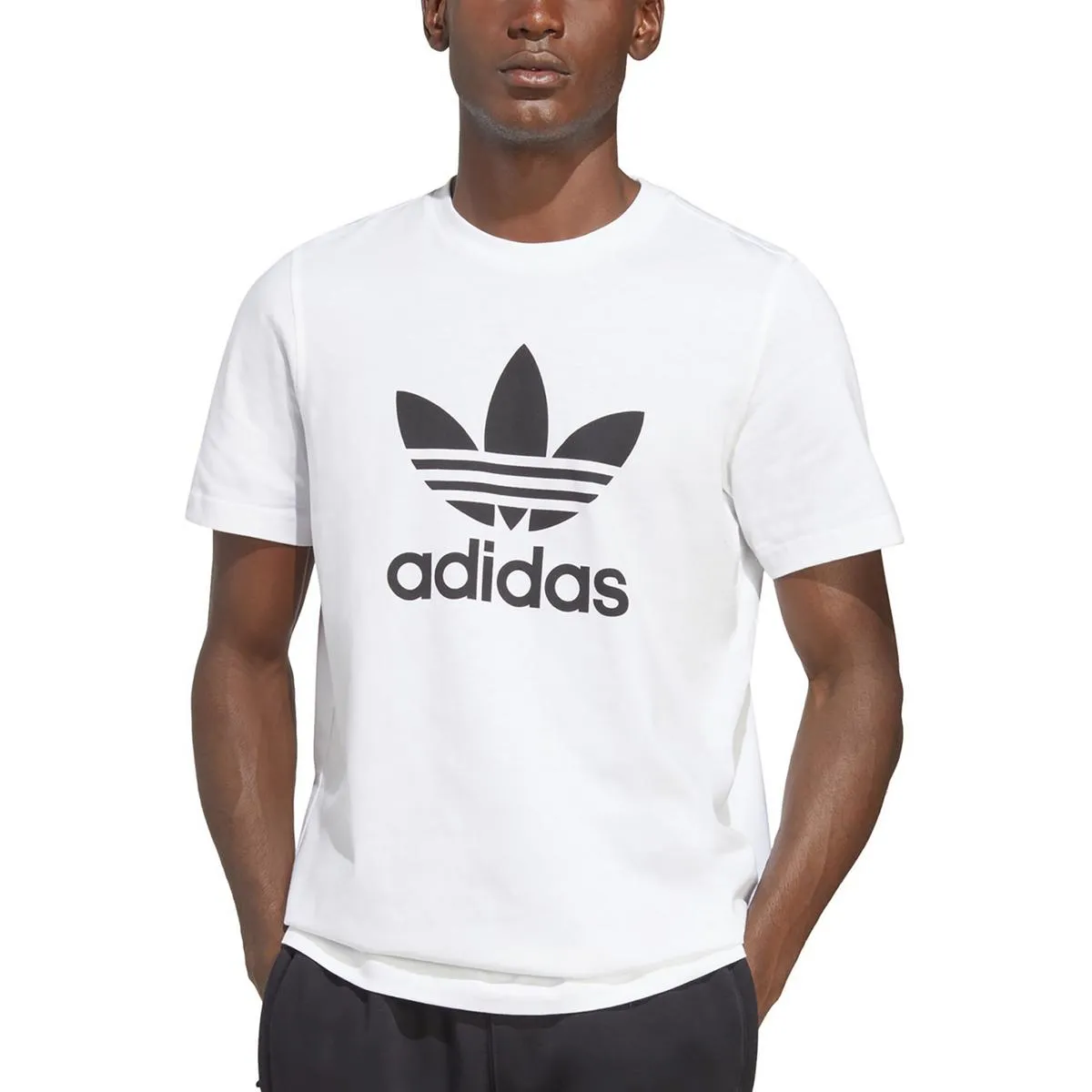 Adidas Mens Trefoil Logo Crewneck Graphic T-Shirt