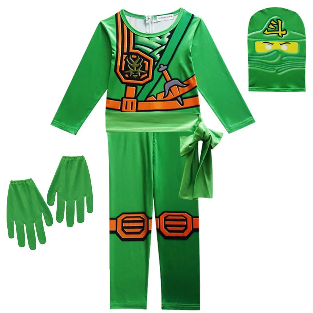 Adorable Kids Ninjago Superhero Jumpsuit Fancy Party Kid Costume