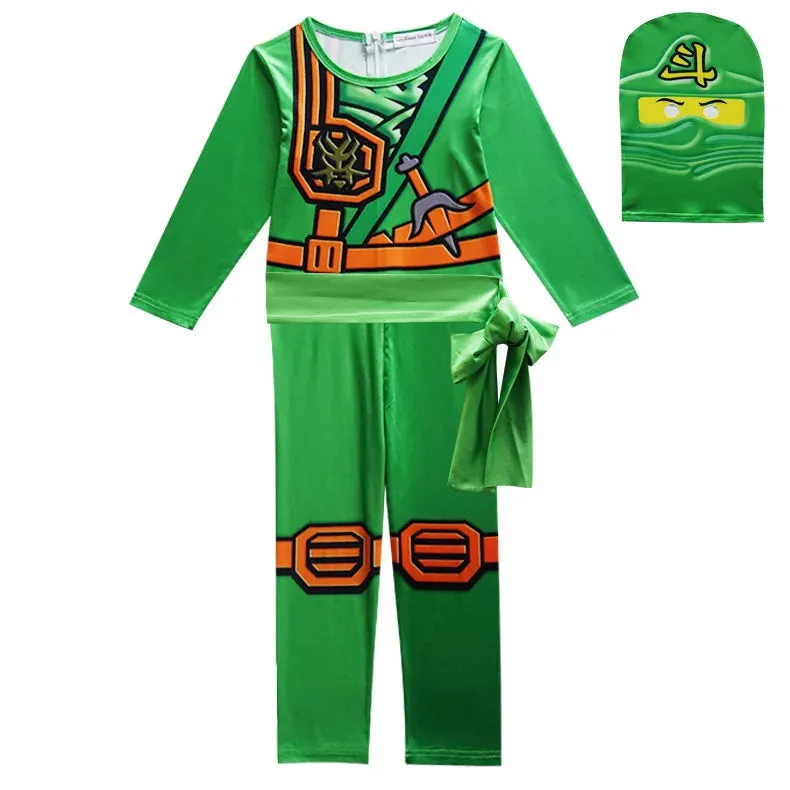 Adorable Kids Ninjago Superhero Jumpsuit Fancy Party Kid Costume