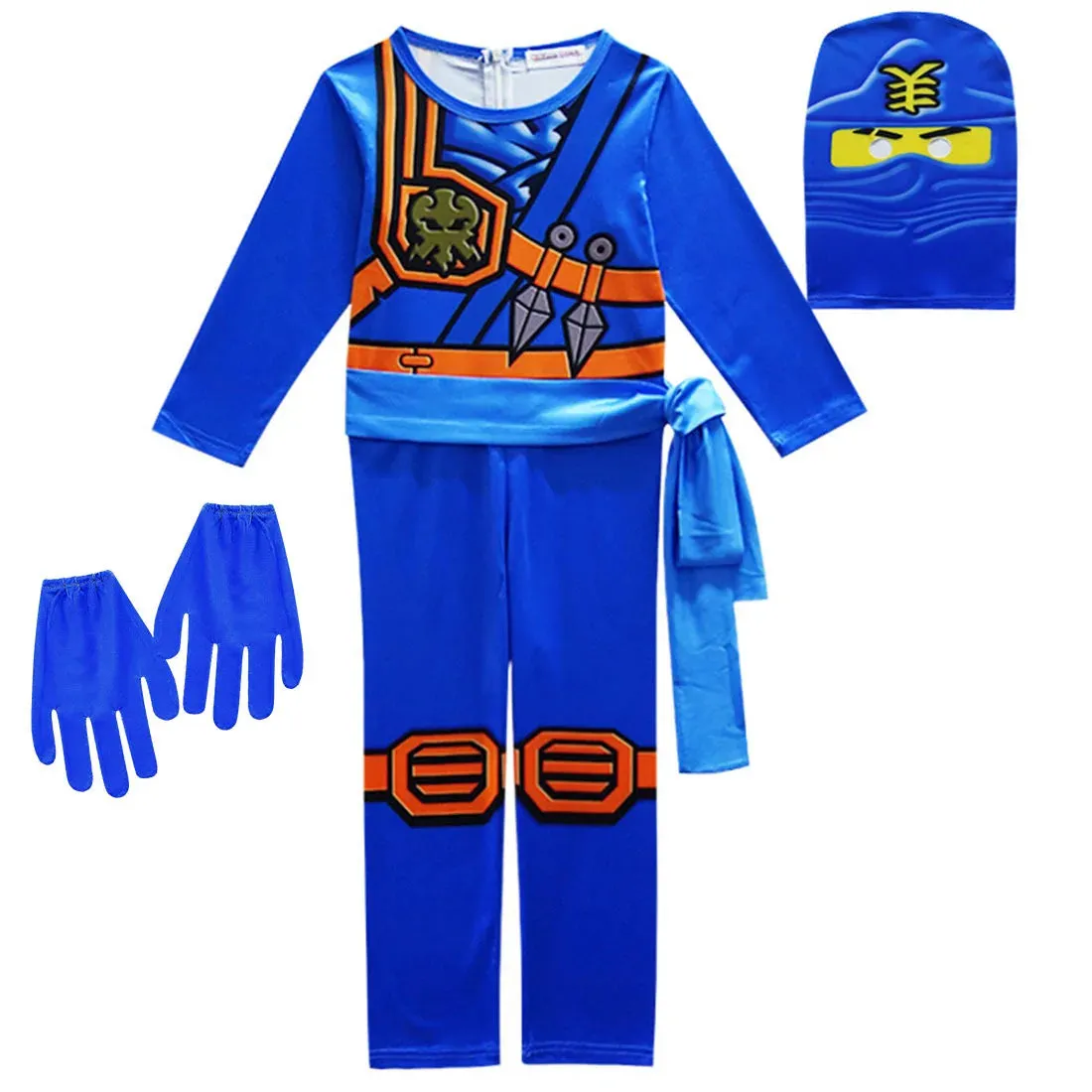 Adorable Kids Ninjago Superhero Jumpsuit Fancy Party Kid Costume