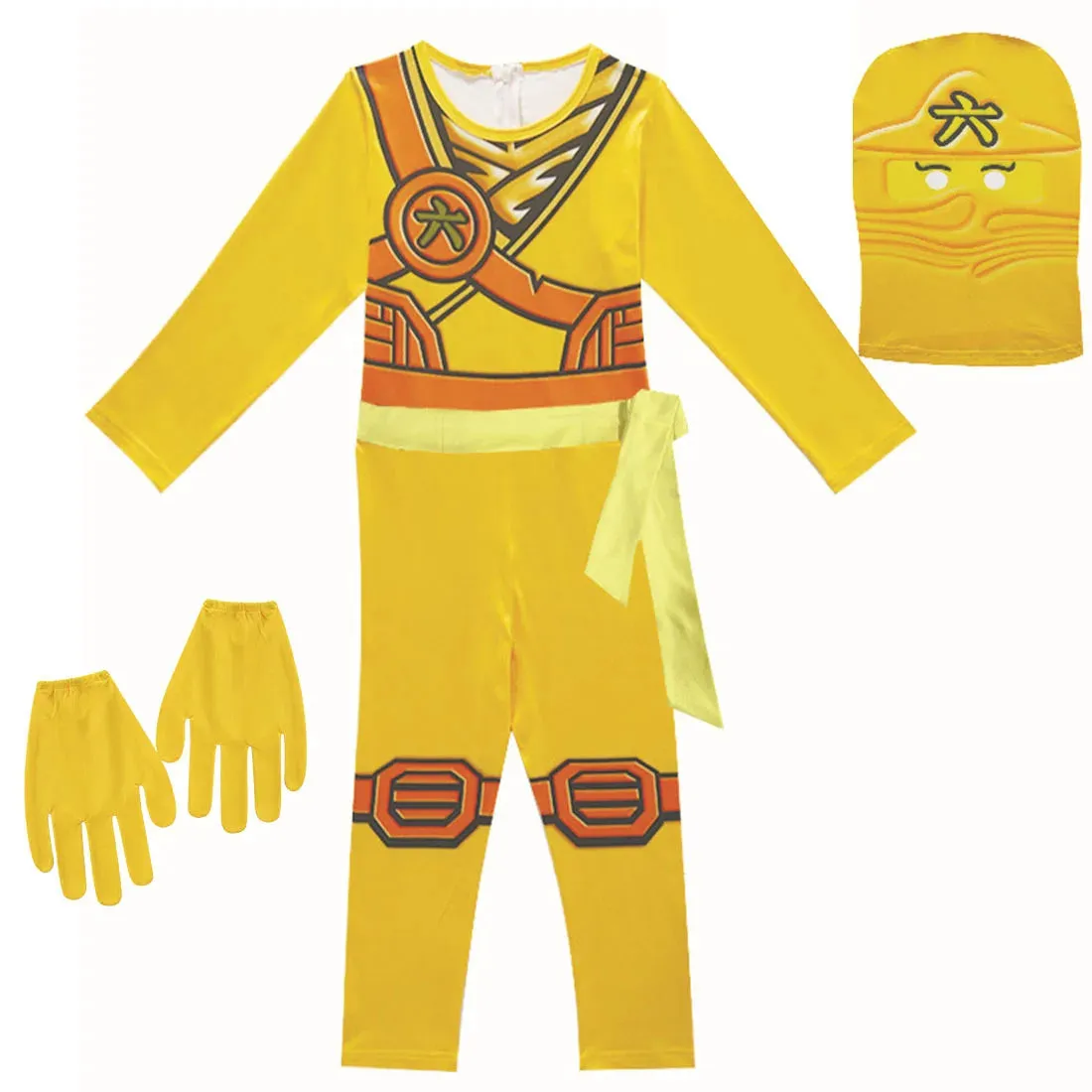 Adorable Kids Ninjago Superhero Jumpsuit Fancy Party Kid Costume