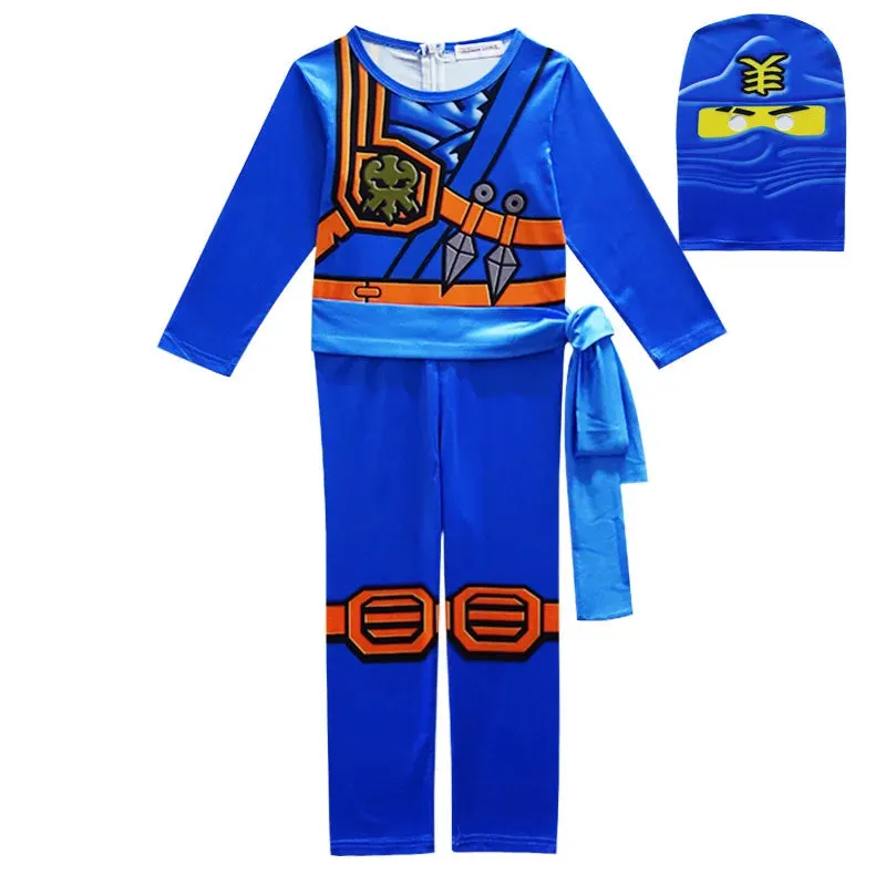 Adorable Kids Ninjago Superhero Jumpsuit Fancy Party Kid Costume