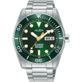 Alba Active Sports Automatic Green Dial Mens Watch AL4287X