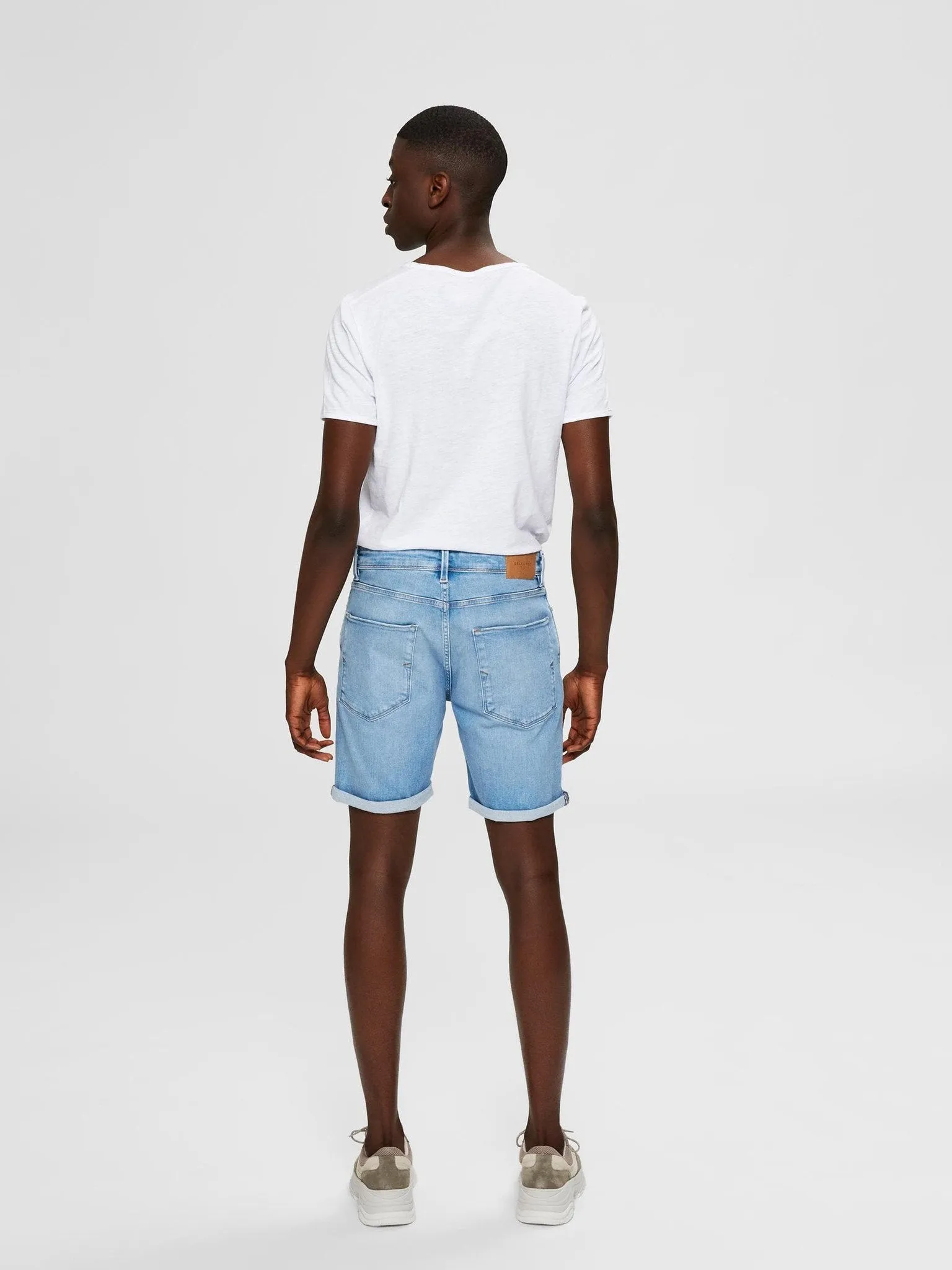 Alex Ripped Shorts - Light Blue Denim