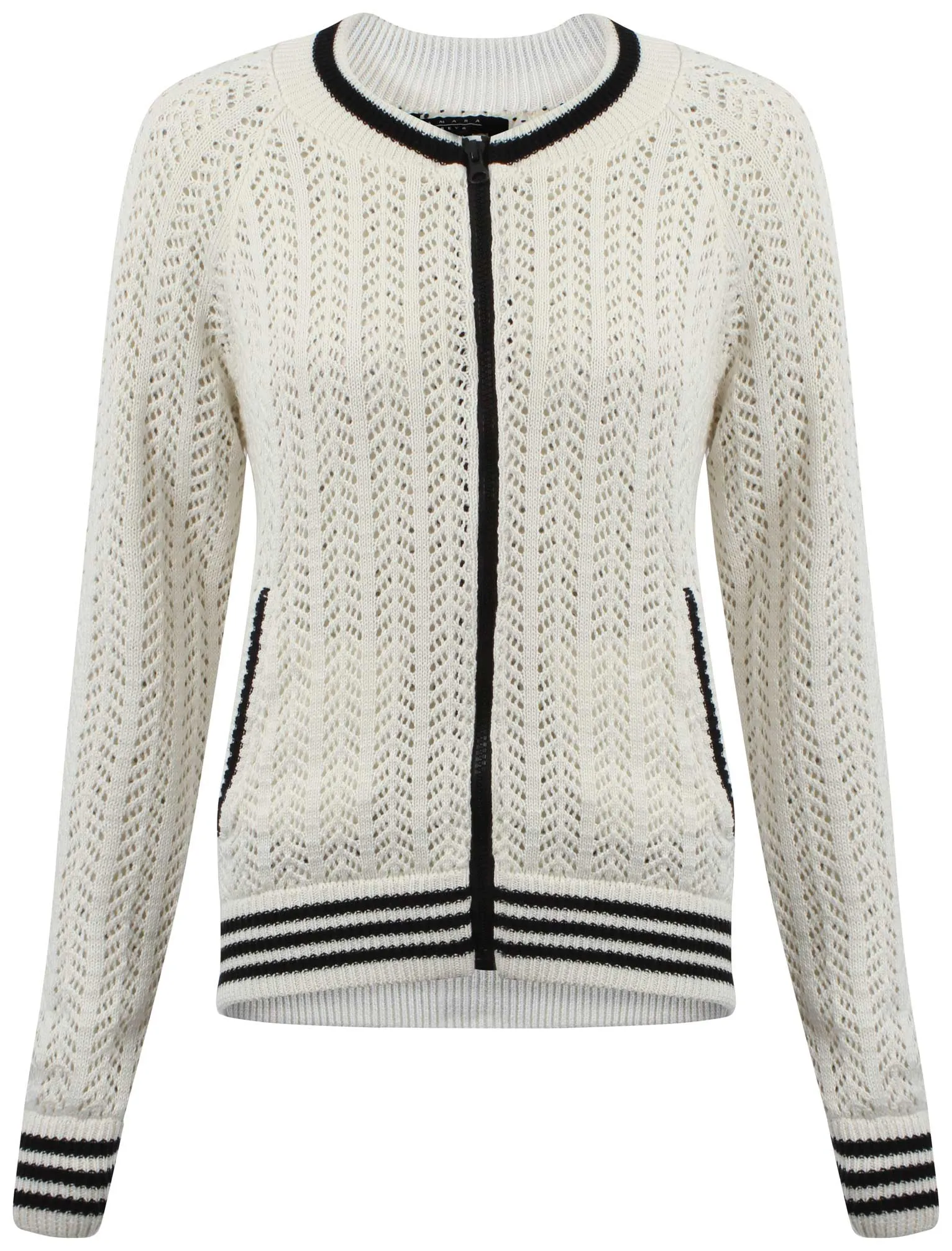 Amara Reya Valerie white knitted cardigan