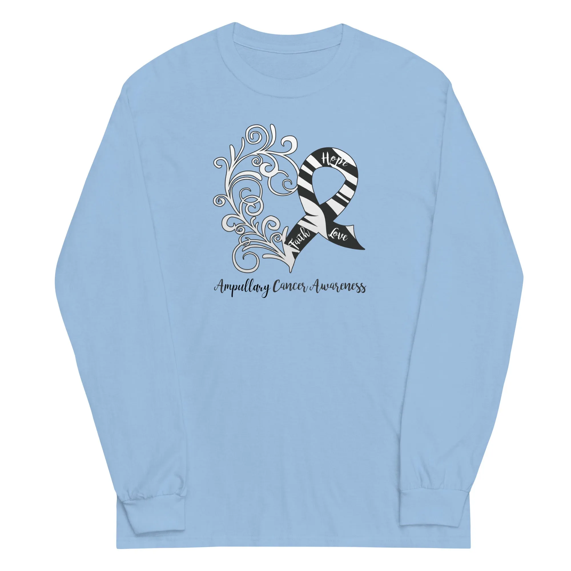 Ampullary Cancer Awareness Heart Plus Size Long Sleeve Shirt