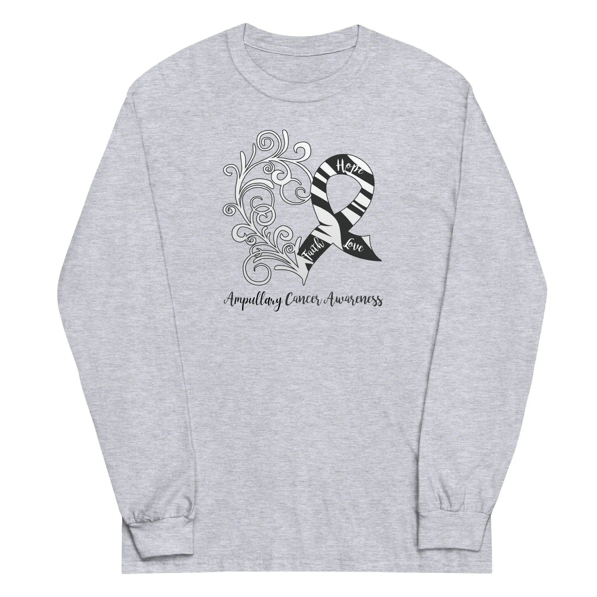 Ampullary Cancer Awareness Heart Plus Size Long Sleeve Shirt