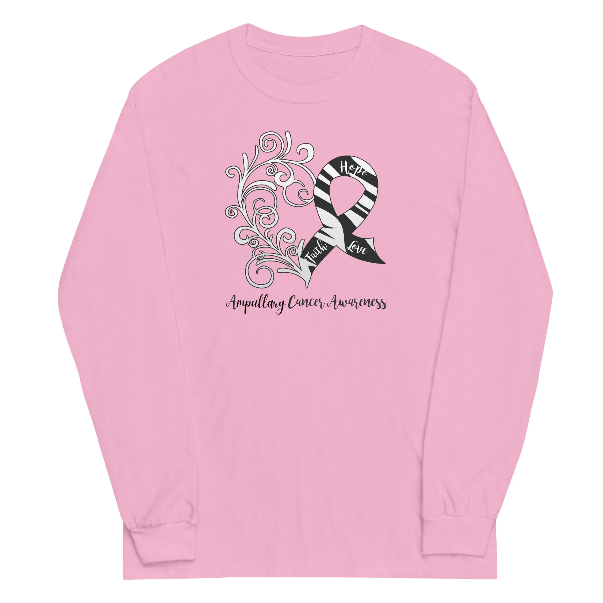 Ampullary Cancer Awareness Heart Plus Size Long Sleeve Shirt