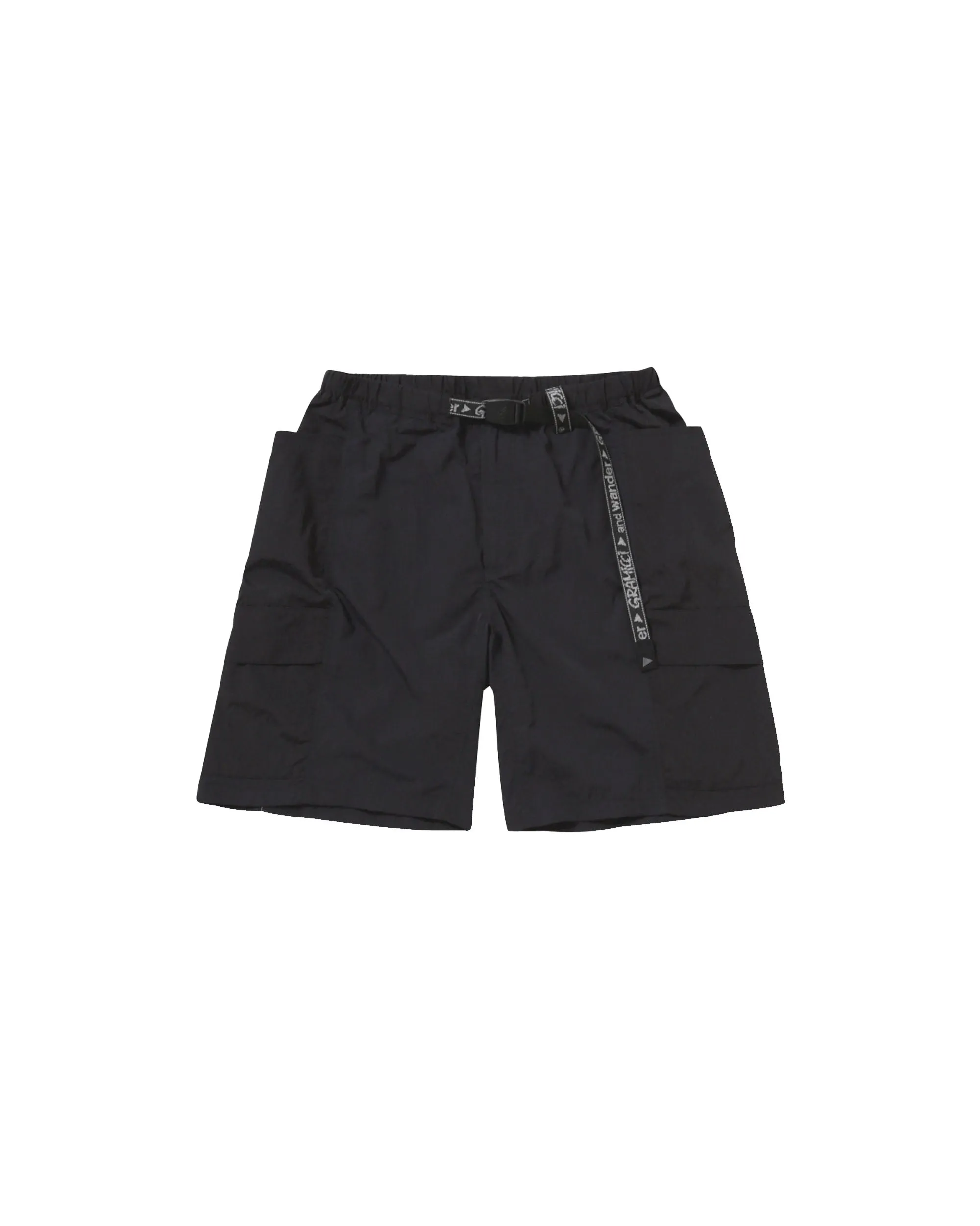 And Wander Patchwork Wind Short - Black