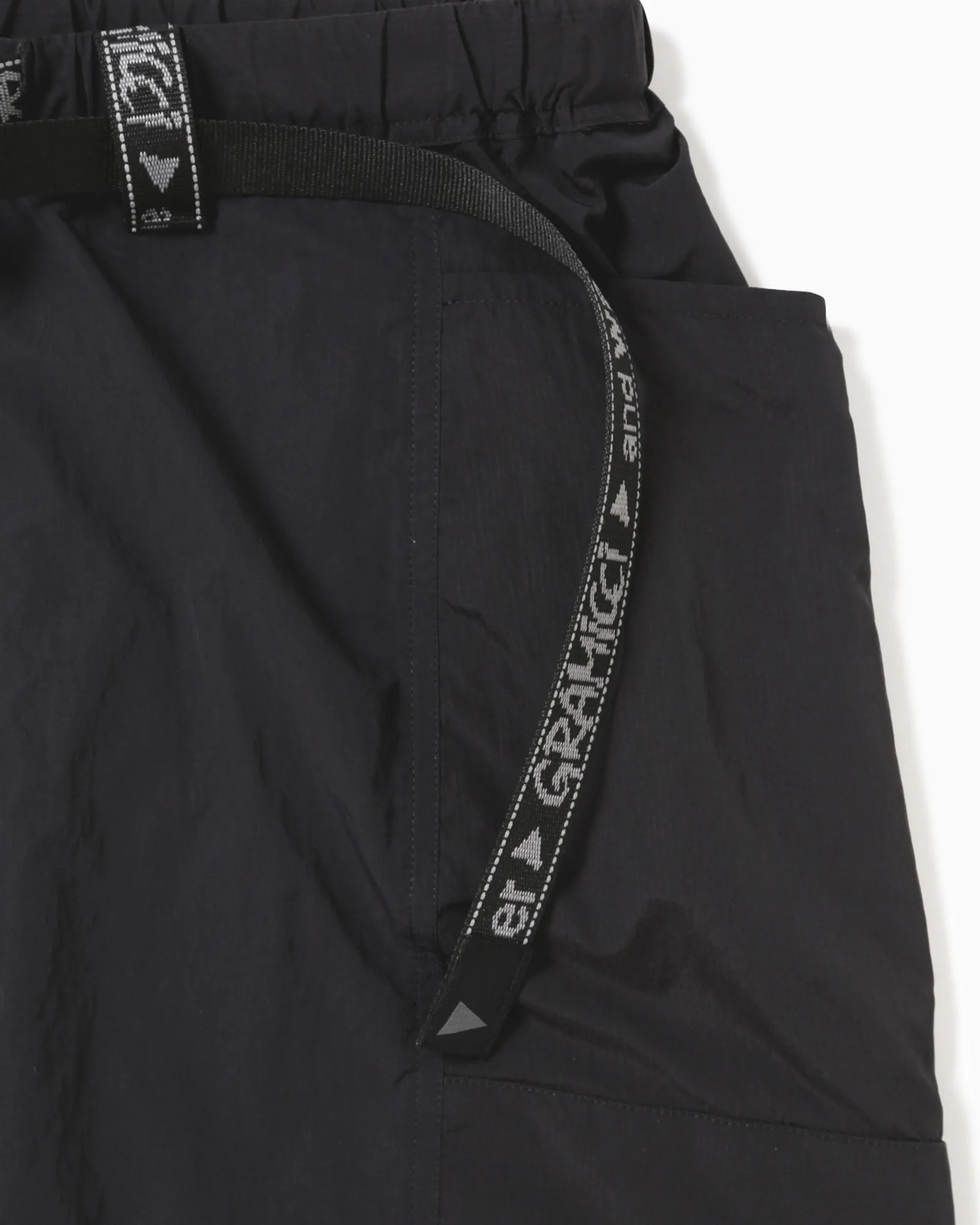 And Wander Patchwork Wind Short - Black