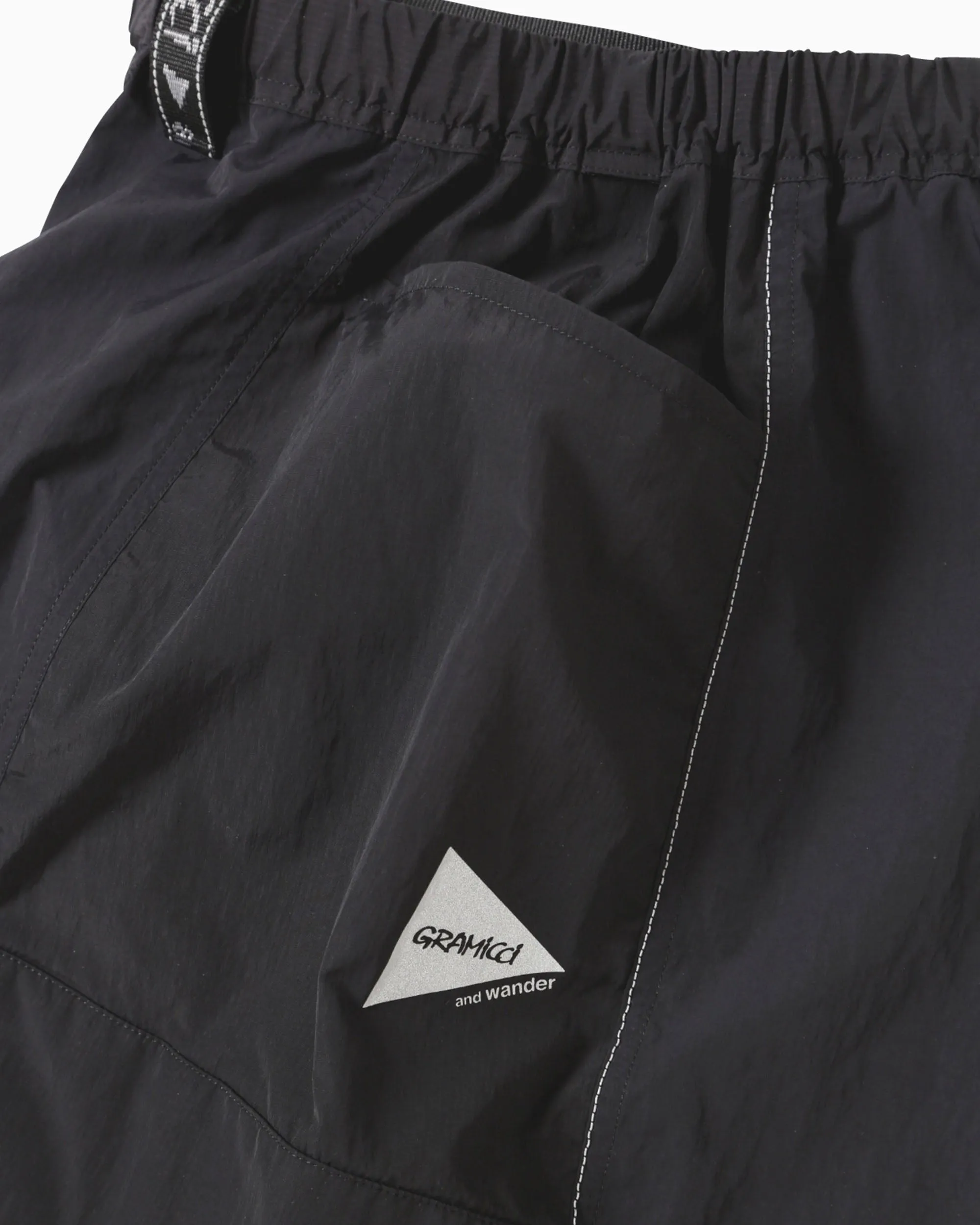 And Wander Patchwork Wind Short - Black