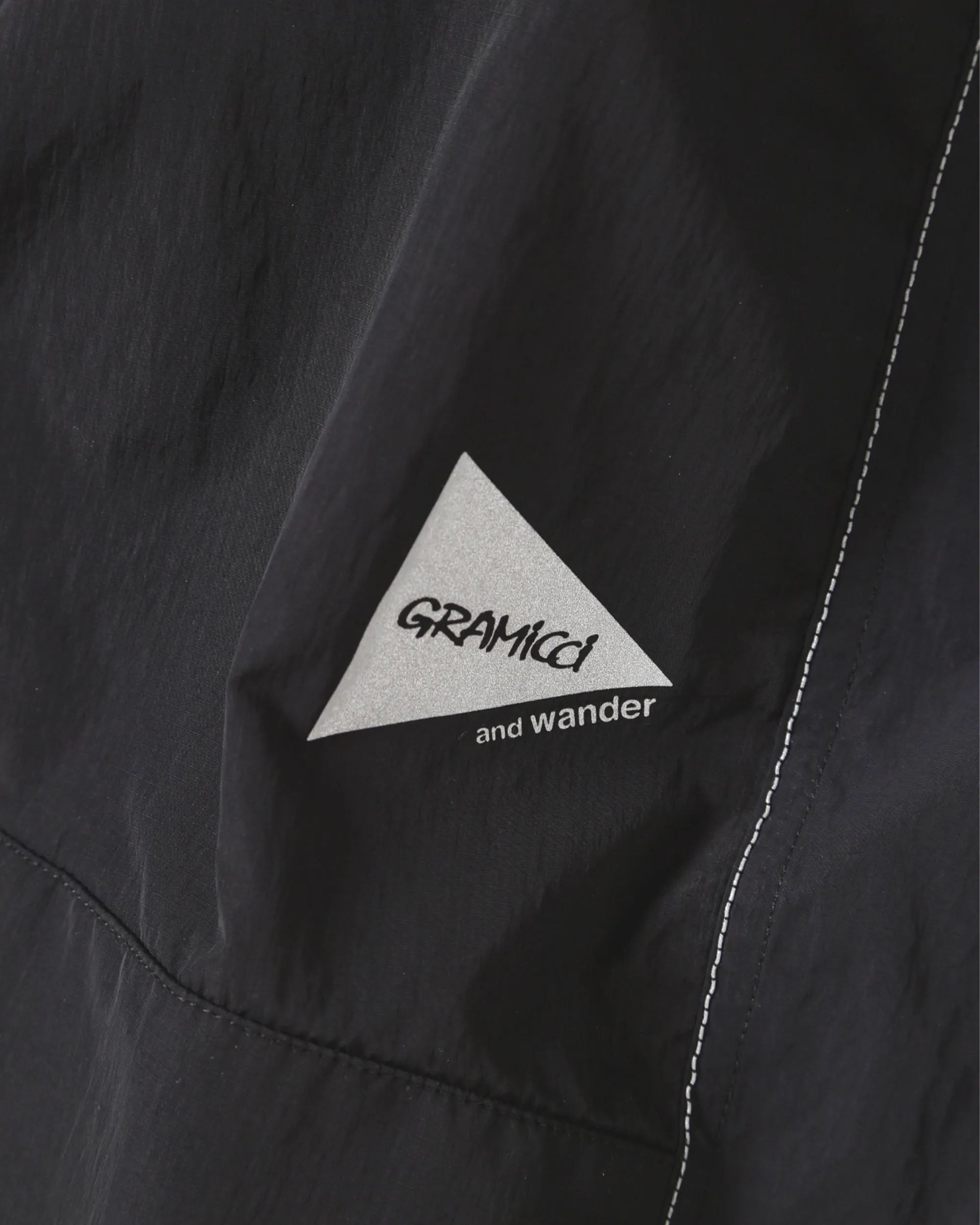 And Wander Patchwork Wind Short - Black