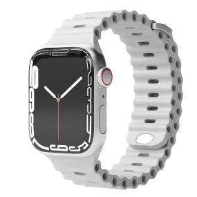 Apple Watch (38/40/SE/41MM) Vonmählen Wave Band Silikone Rem - Grå