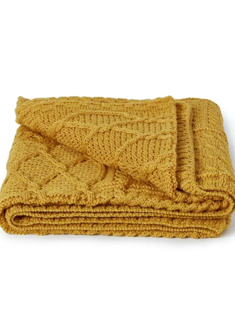 Aran Patchwork Blanket | Sunflower