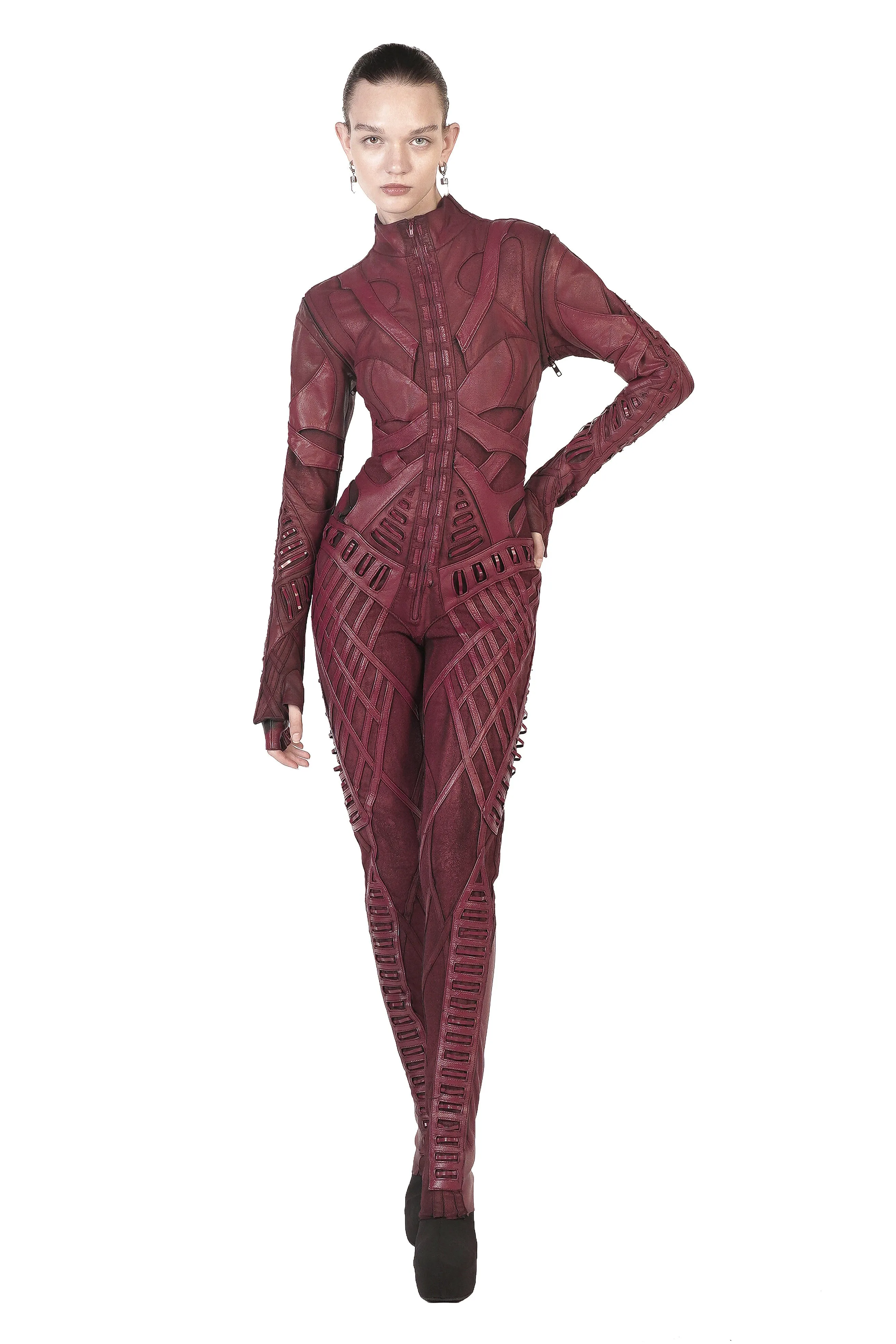 ARCATAN WOMEN BODYSUIT RED WAXED