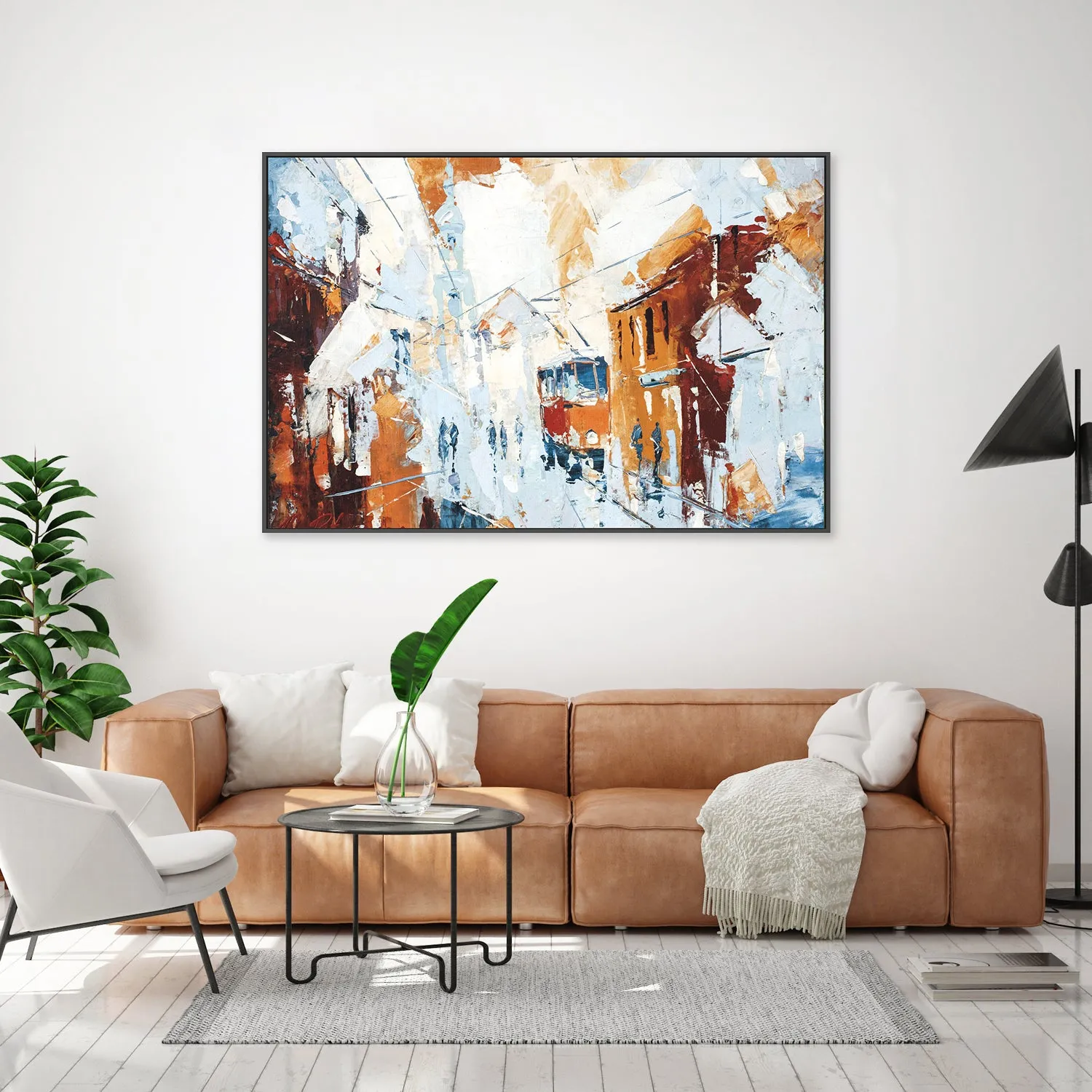 Architectural Explosion, Style B, Hand-Painted Canvas