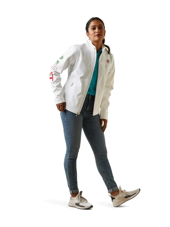 Ariat 10043548 Womens Classic Team Softshell MEXICO Jacket White