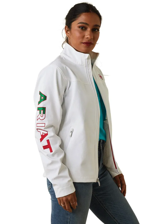 Ariat 10043548 Womens Classic Team Softshell MEXICO Jacket White