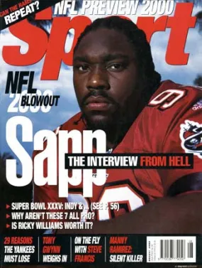 August 2000 Sport Cover (Waren Sapp, Tampa Bay Buccaneers)