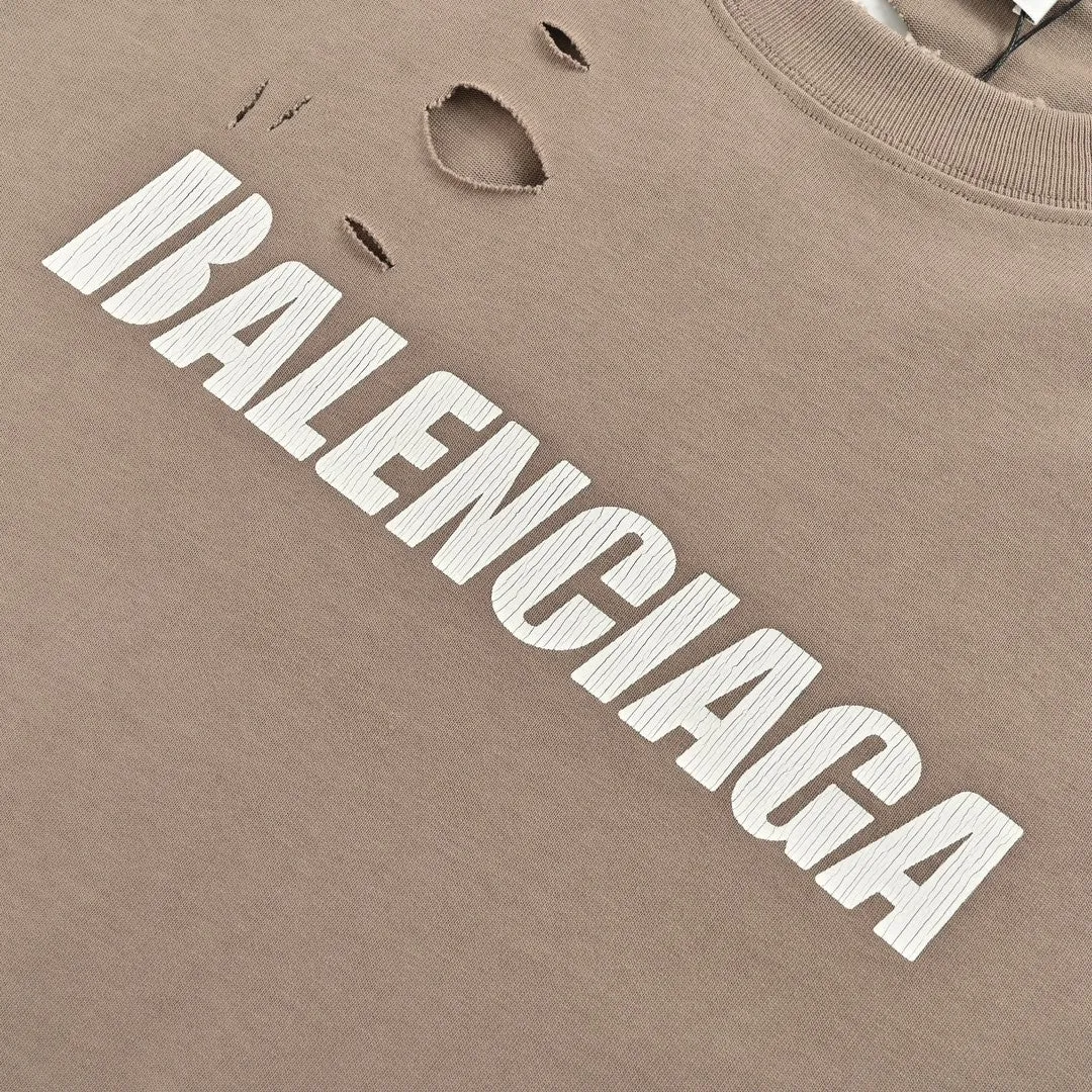 Balenciaga Distressed Logo T-Shirt