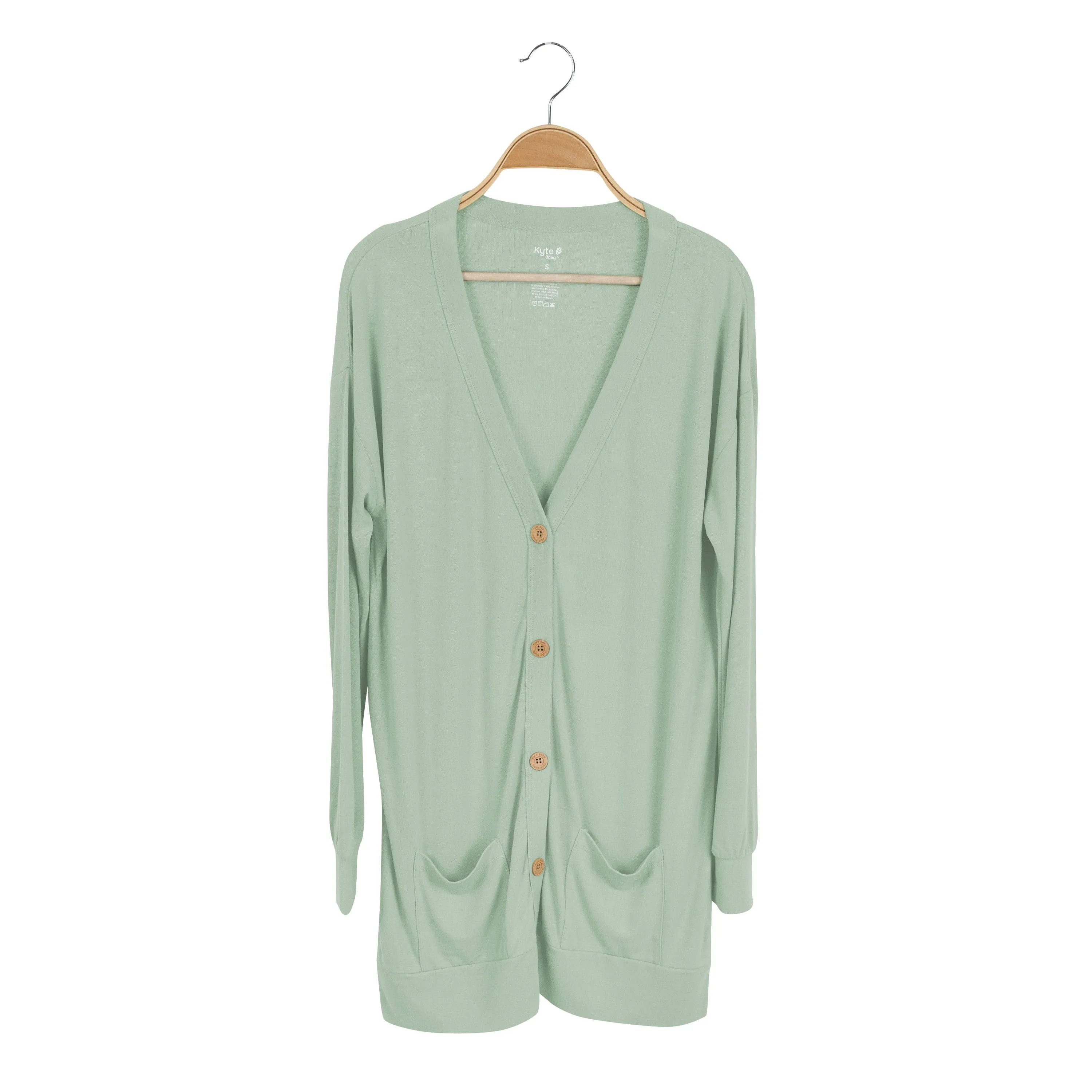 Bamboo Jersey Adult Cardigan in Thyme