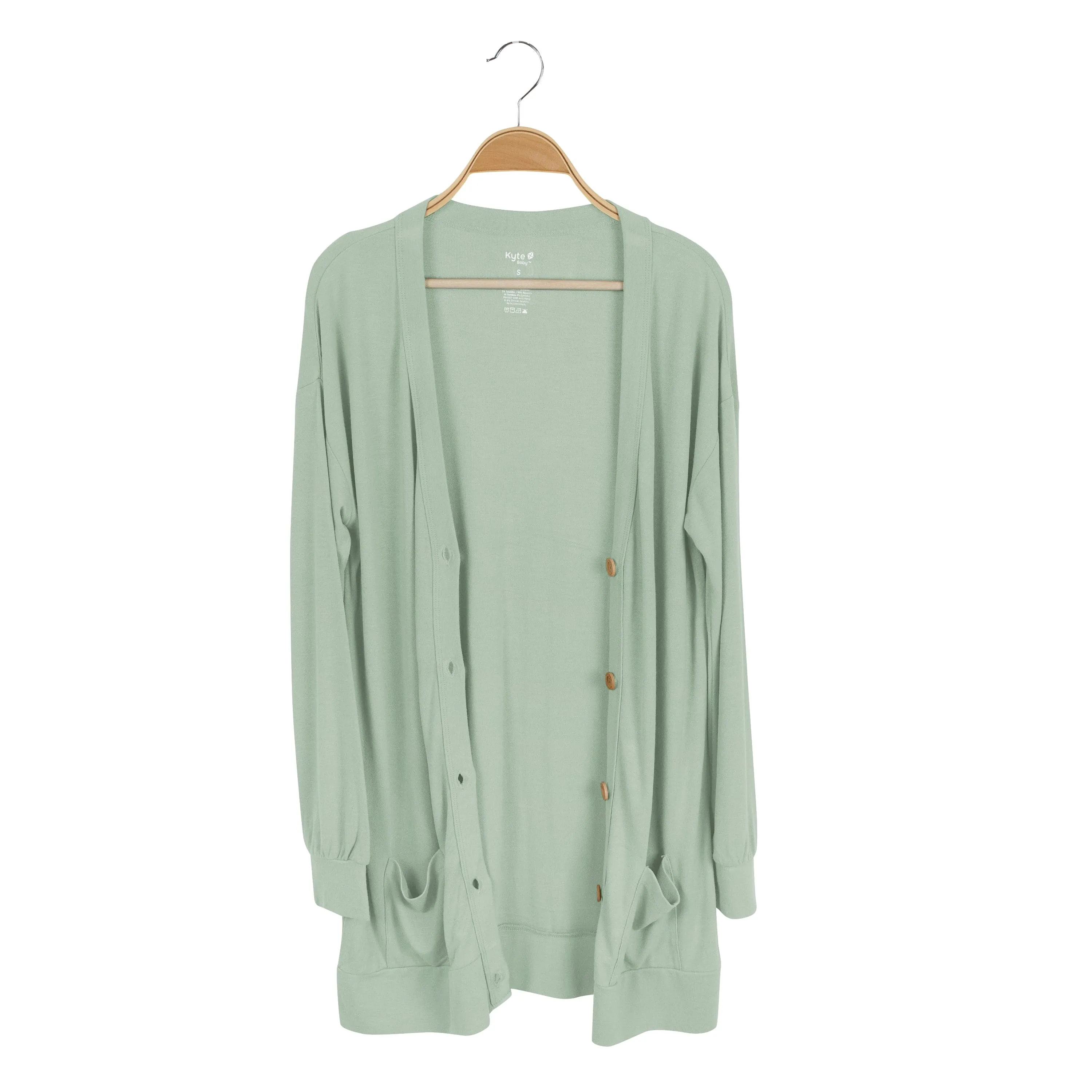 Bamboo Jersey Adult Cardigan in Thyme