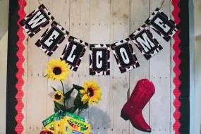 Banner Letters  | Wild Wild Western | UPRINT | Schoolgirl Style