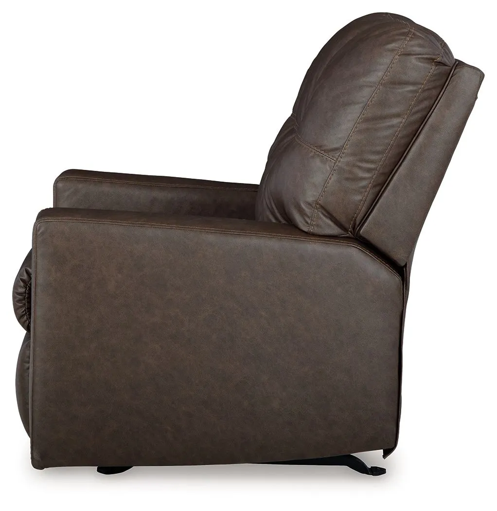 Barlin Mills - Umber - Rocker Recliner - Faux Leather