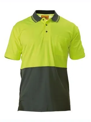 Bisley Hi Vis 2 Tone S/S Polo Shirt BK1234