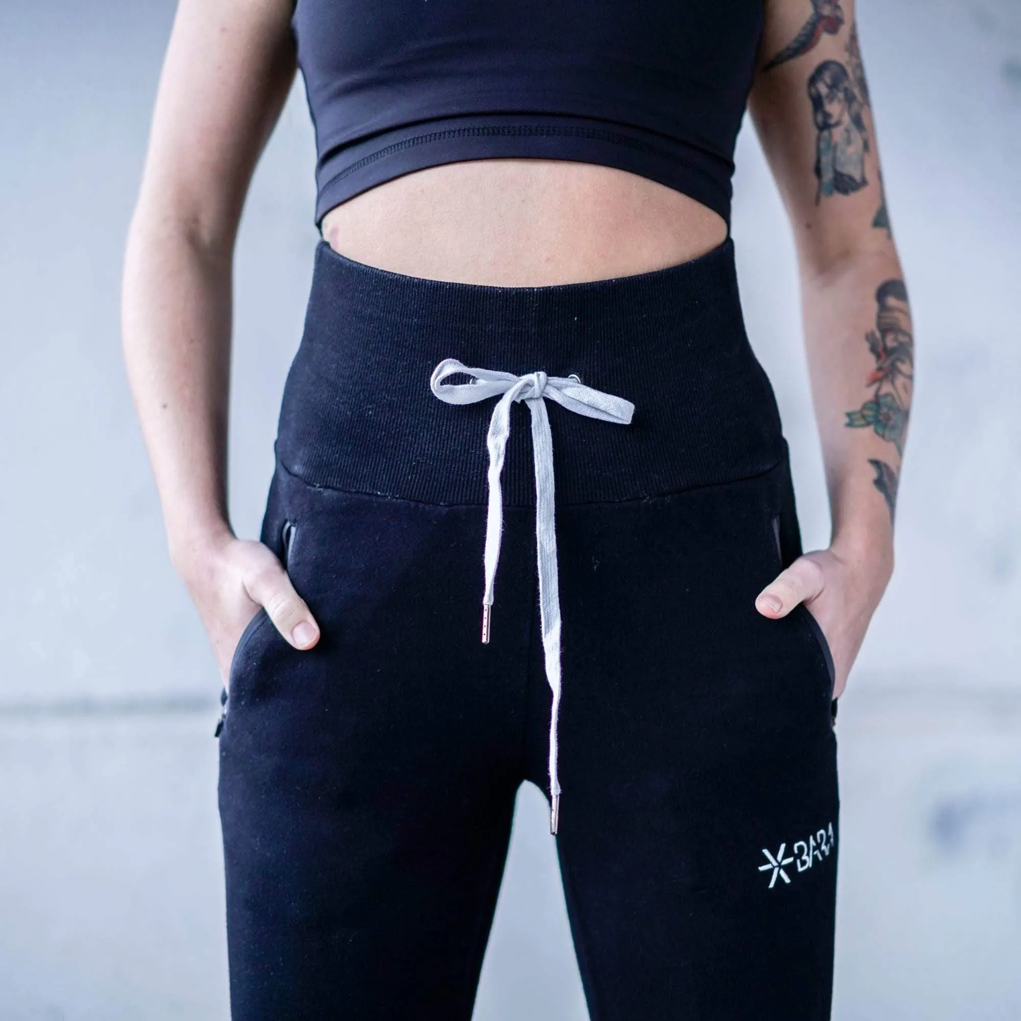 Black High Waisted Jogger