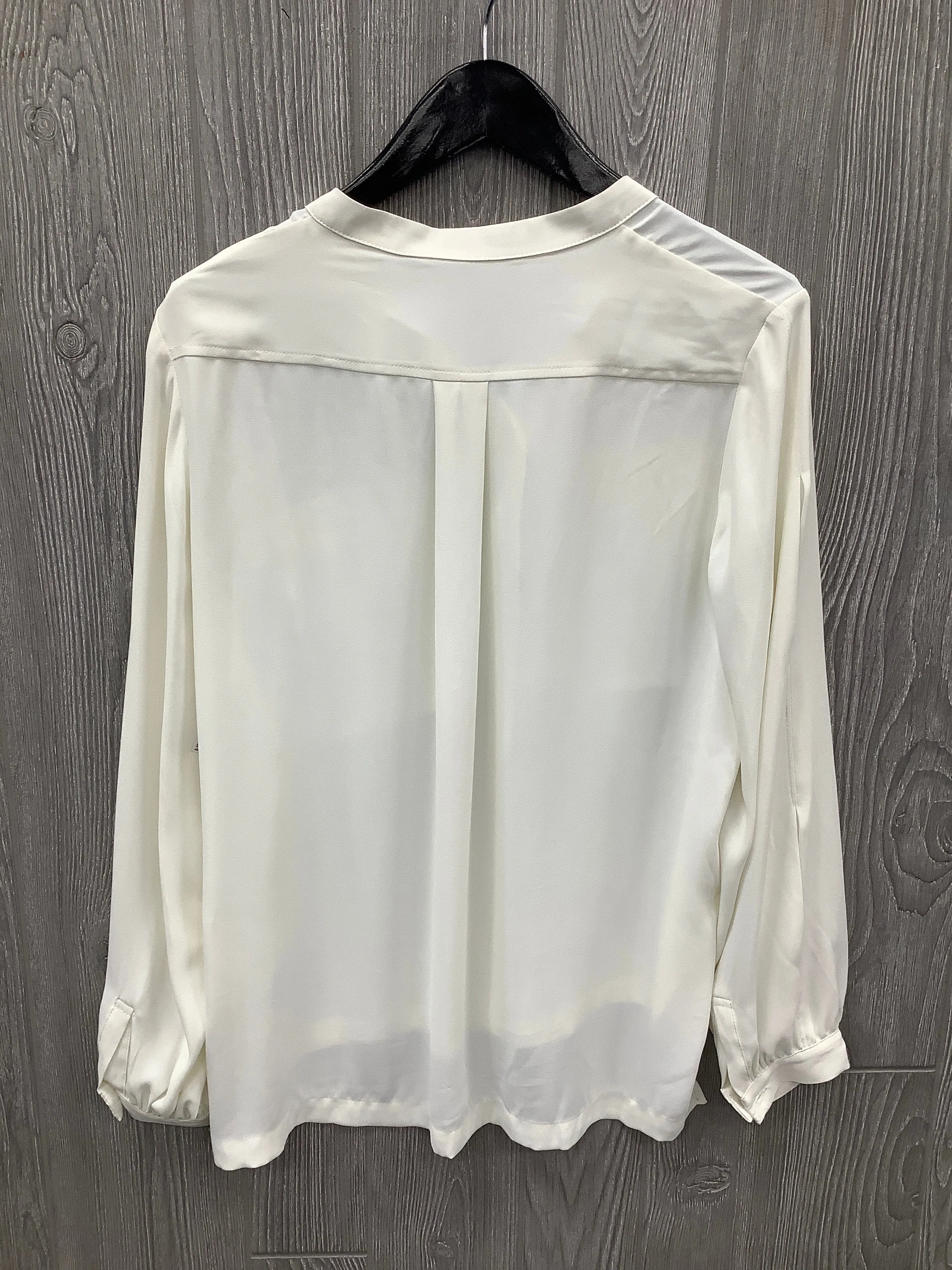 Blouse Long Sleeve By White House Black Market In White, Size: S