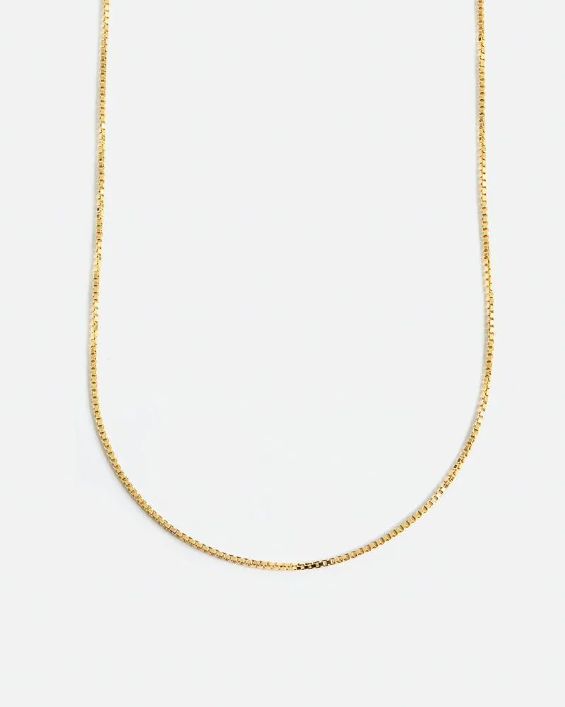 Box Chain in 10k Yellow Gold