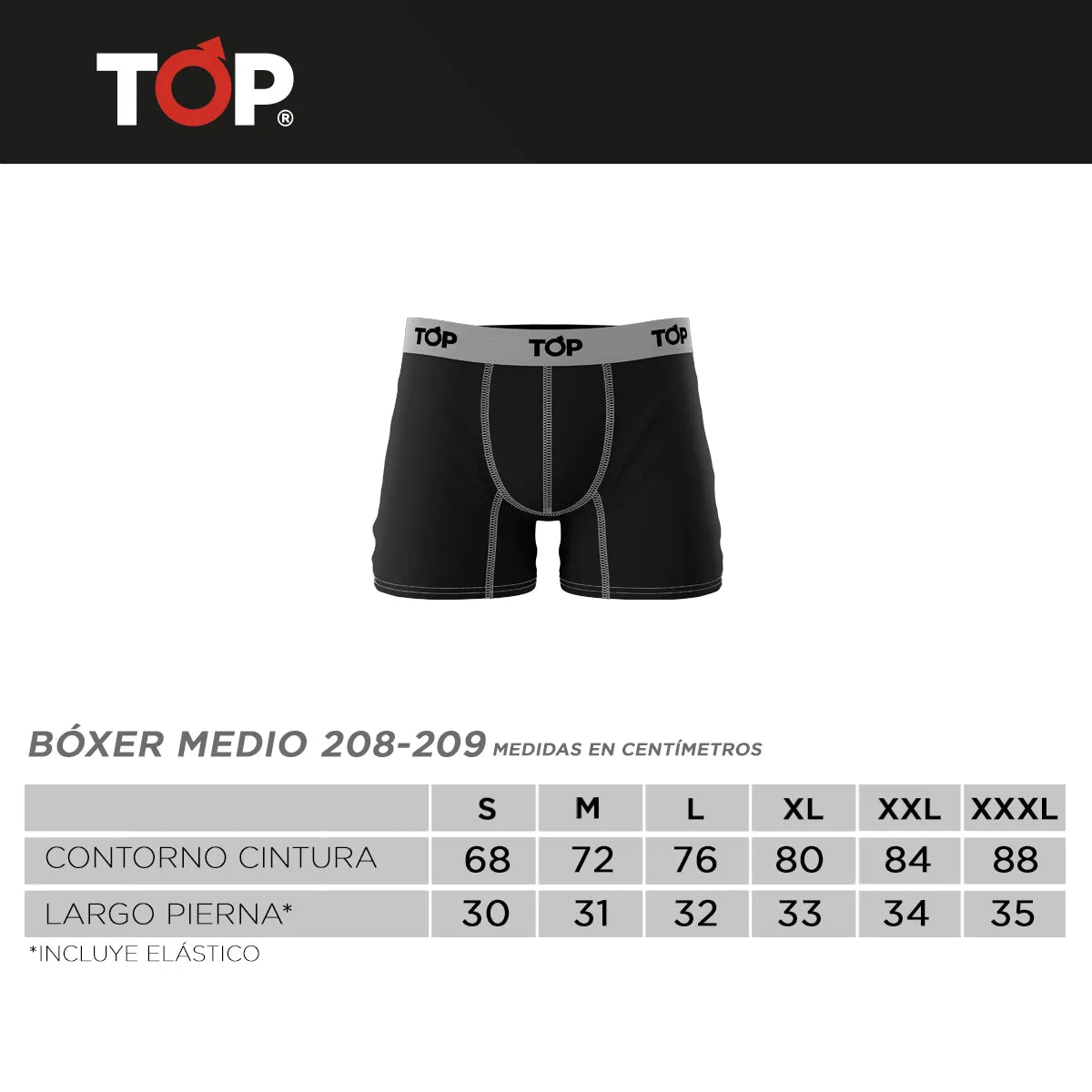 Boxer Medio Algodón Color Pack 4 PKC3