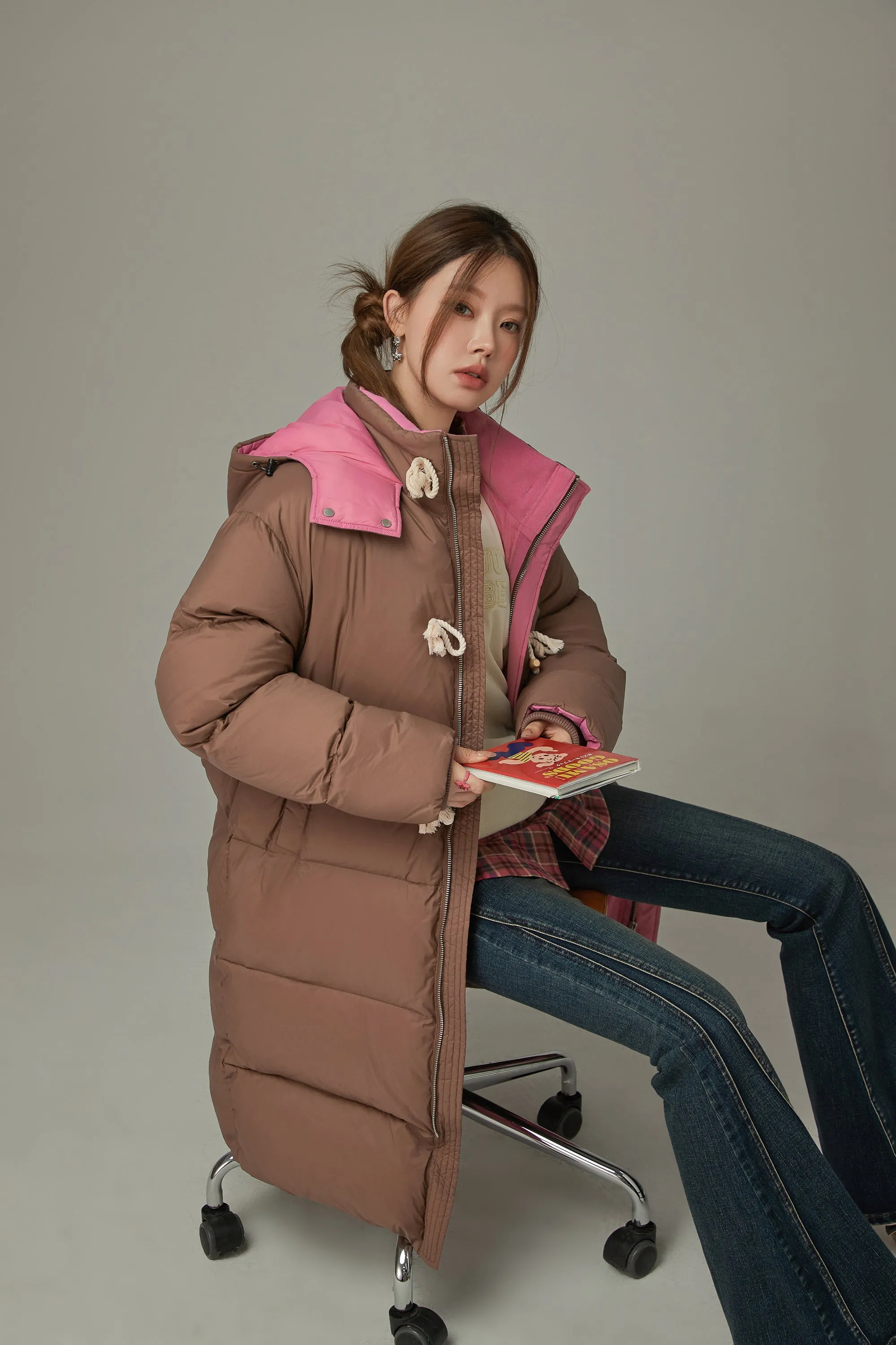 Boxy Padded Long Coat