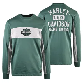 Branded  Men's Sweatshirt Bistro Green Racing Bar & Shield L/S (S35)