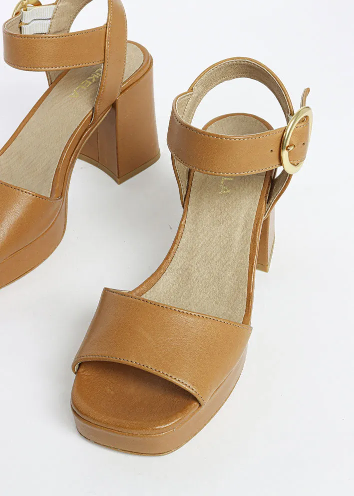 Bukela Cille Plateau Sandal - Camel