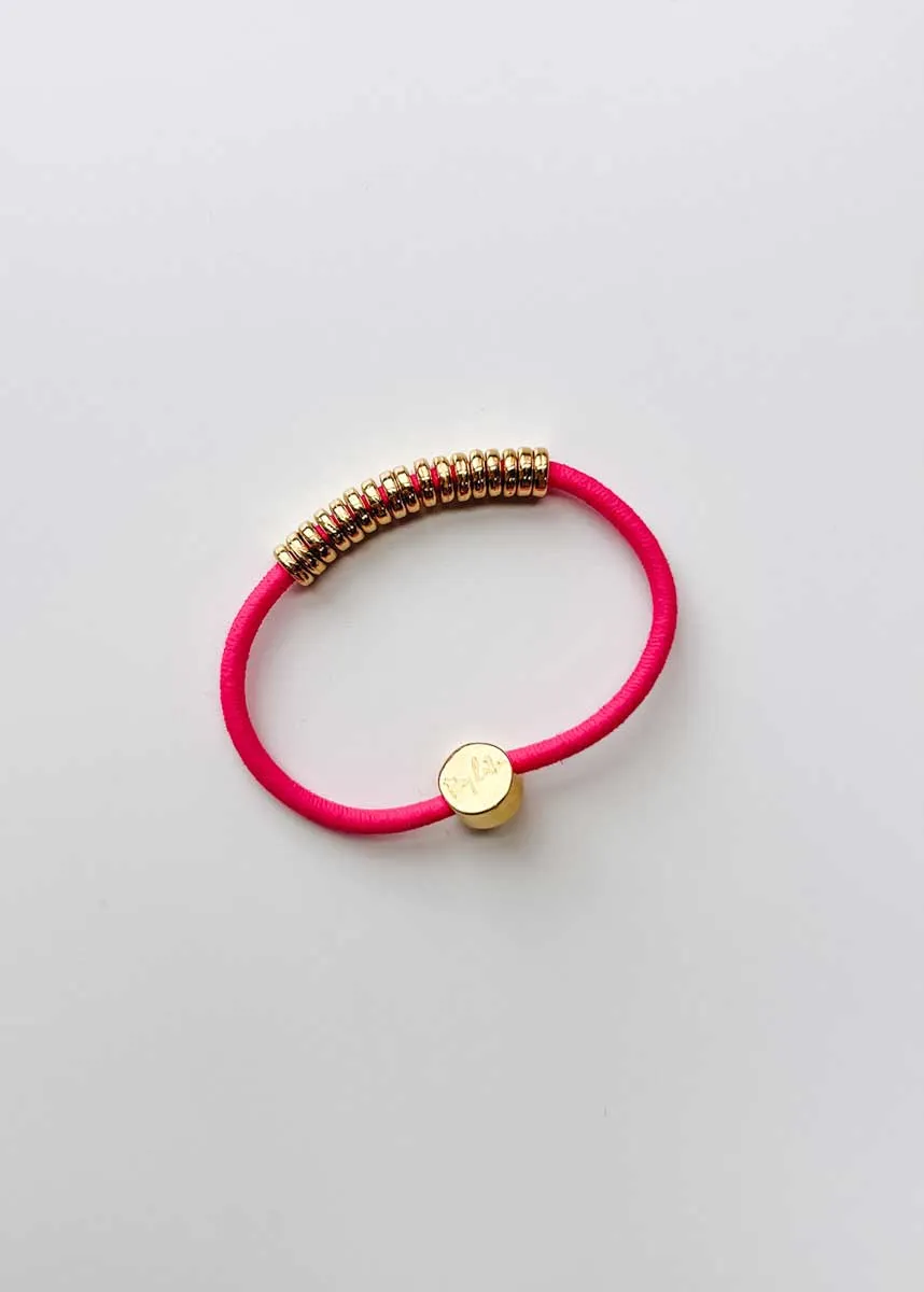 By Lilla Elastic Hairtie Bracelets - Gold Disc