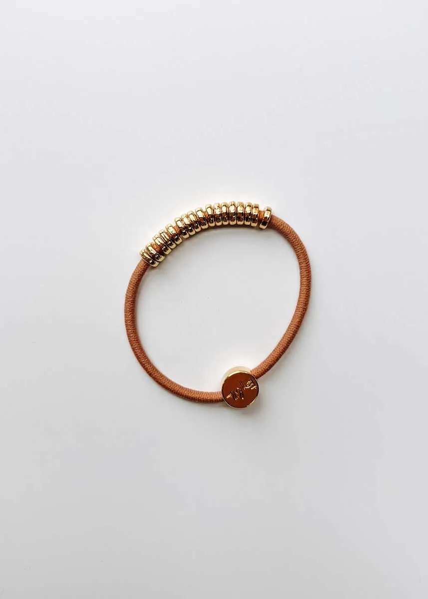 By Lilla Elastic Hairtie Bracelets - Gold Disc